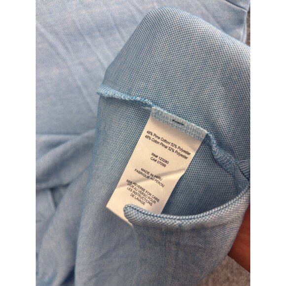 Travis Mathew Polo Shirt Men's XL Blue Gray Short Sleeve Button Golf Pima Cotton - Picture 5 of 6